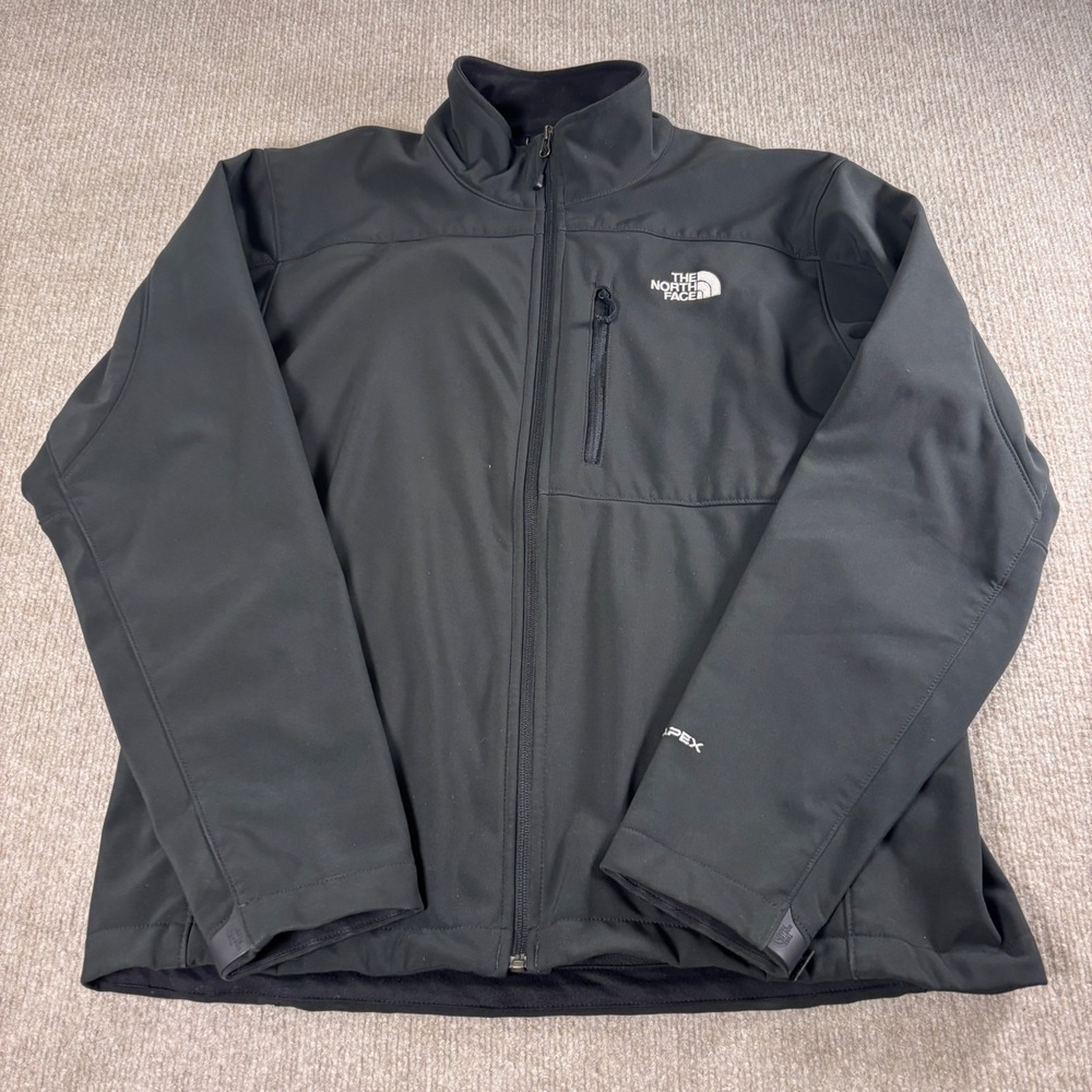The North Face Apex Bionic Softshell Jacket Mens Large Black Full Zip Mock Neck